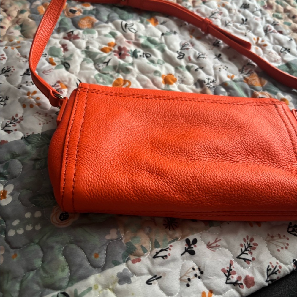 Kate Spade Orange Crossbody Bag with Fold-Over Flap - Picture 5 of 8